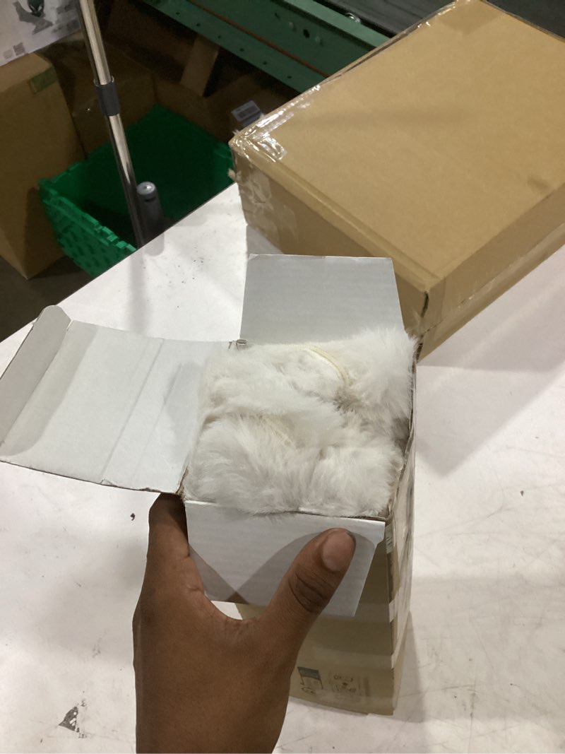 Condition photo showing Good Condition for madizz pack of 2 thick plush faux wool throw pillow covers soft boho throw pillows luxurious cushion covers for couch sofa bedroom living room home decor 20x20 inch cream cream white 20" x 20" (pack of 2)