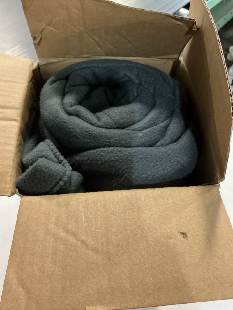 Condition photo showing As Is for sunbeam electric heated throw blanket gray fleece 4 heat settings, 50x60