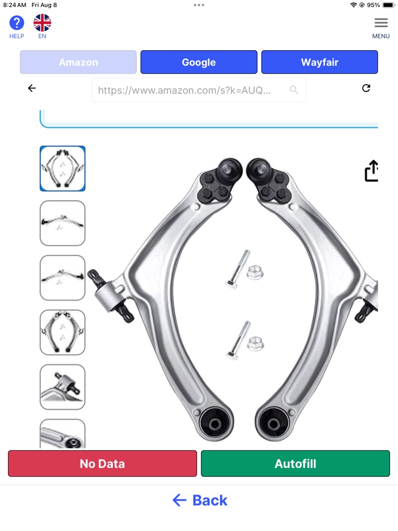AUQDD 2PCS K620897 K620898 [RPO Code FE3:Sport Suspension] Left & Right Suspension Front Lower Control Arm and Ball Joint Assembly Compatible With Chevrolet Cobalt HHR 07-10 Pontiac G5