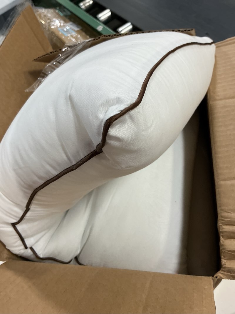 Condition photo showing As Is for jollyvogue pillows standard size set of 2, cooling and supportive pillows full size set of 2 for side and back sleepers, down alternative hotel collection sleeping pillow white standard (pack of 2)