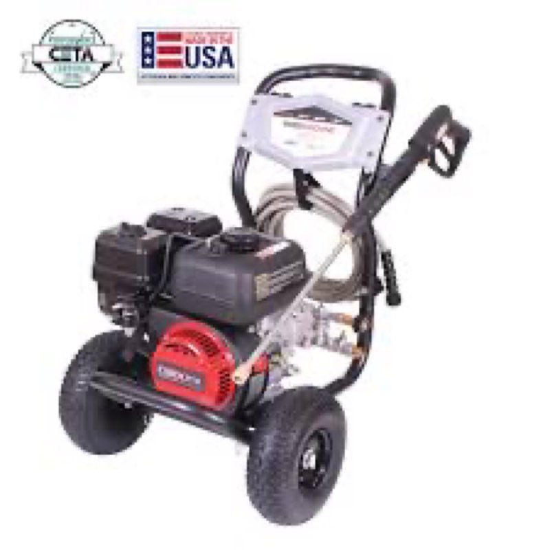 Simpson 3400 PSI Gas Pressure Washer, 2.5 GPM Residential Power Washer, Cold Water, 25' Hose, Clean Machine, 49-State Compliant (CM61083)