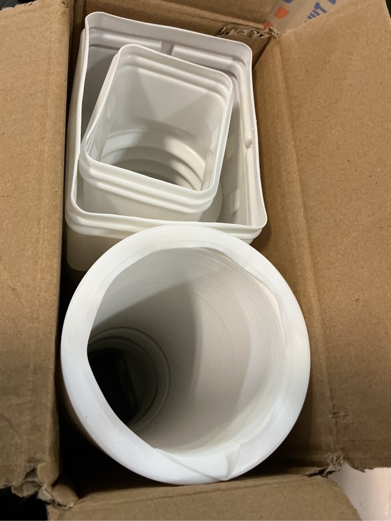 Condition photo showing Good Condition for 2 pack rain gutter downspout extensions flexible,drain downspout extender connector 21"-68",screws for included,white 1white