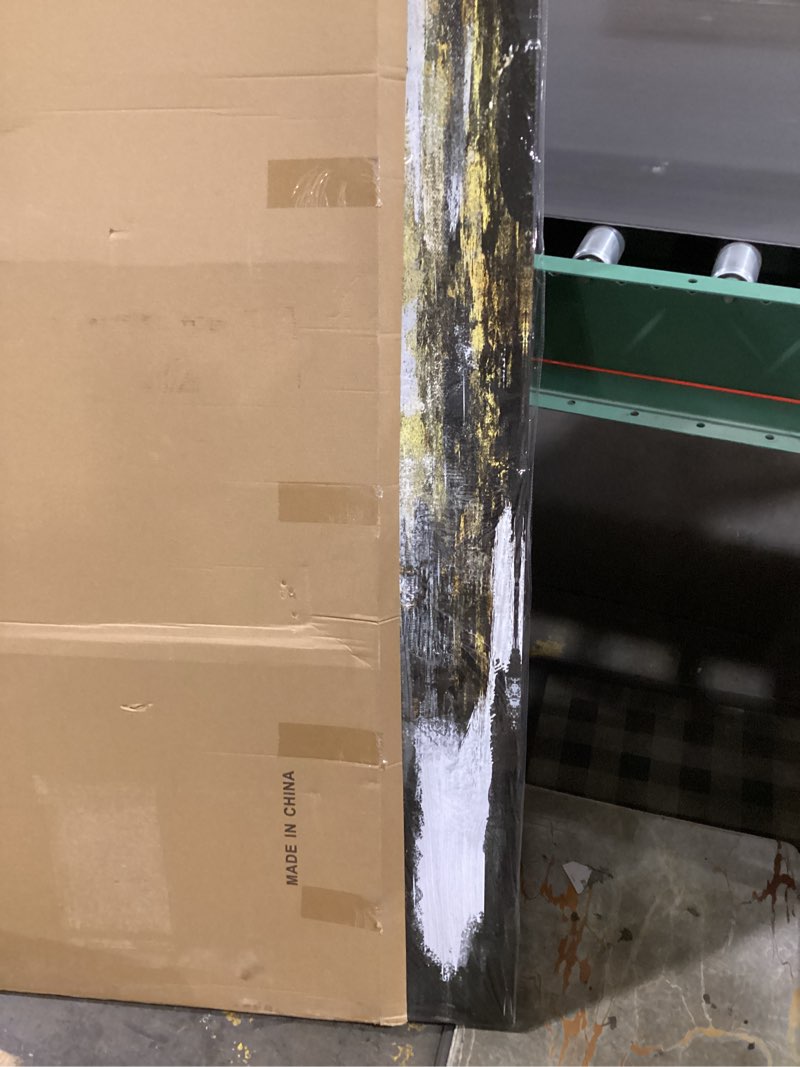 Kureful Large Wall Art Living Room Decor Gold Abstract Painting Room Decor 30x60 Inch Black And Grey