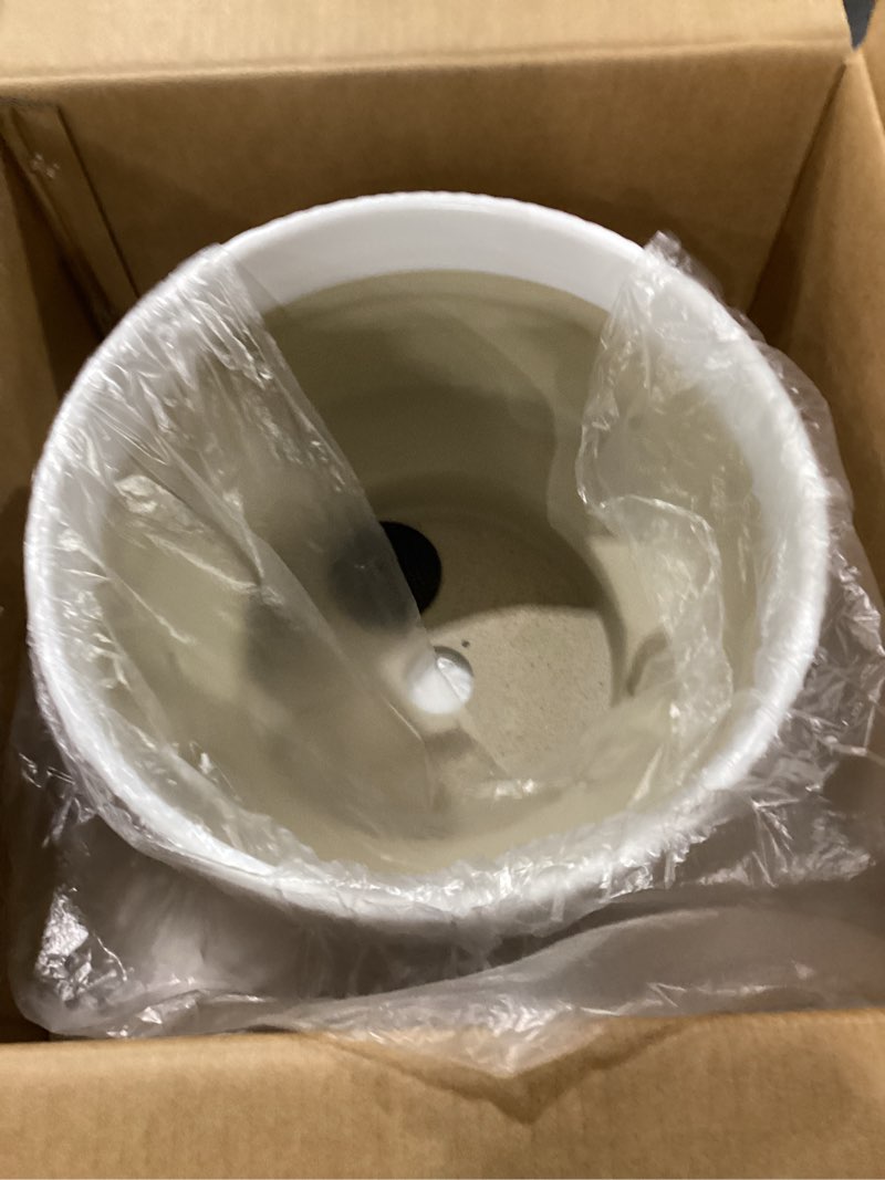 Condition photo showing New/Like New for 13 inch ceramic pots for plants, large planters for indoor plants with drainage hole, modern indoor plant pots for home office, honeycomb ceramic planter pots, white white 13 inch