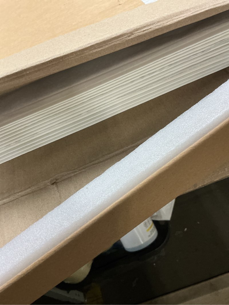 Condition photo showing New/Like New for 2ft x 2ft Drop Ceiling Tiles, White Icon Relief Ceiling Tiles 24 x 24in.Waterproof, Washable and Fire-Rated - Reusable - High-Grade PVC to Prevent Breakage Cover 48 Sq. Ft, Pack of 12 Tiles