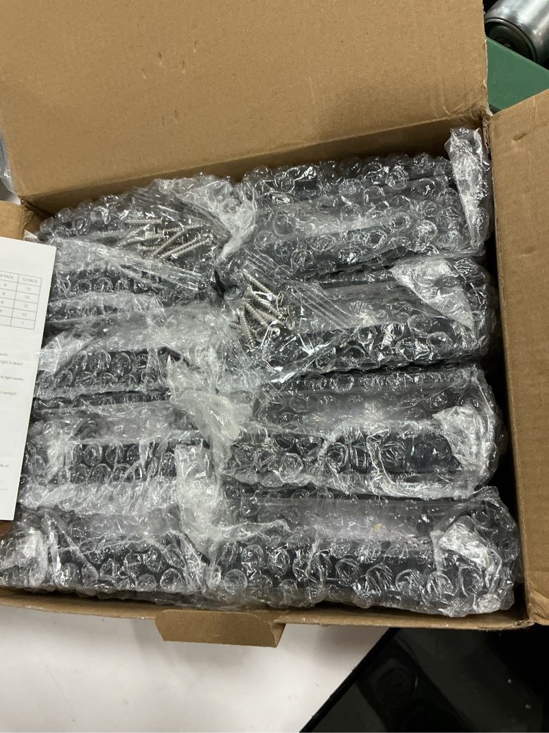 Condition photo showing Good Condition for Post Cap Lights 8pack, 4x4 Deck Fence Post Solar Lights Outdoor with Warm White Lighting,Black Waterproof Solar Post Lights for Vinyl/Wood Posts to Decorate Fence, Deck,Garden, Patio Black 8