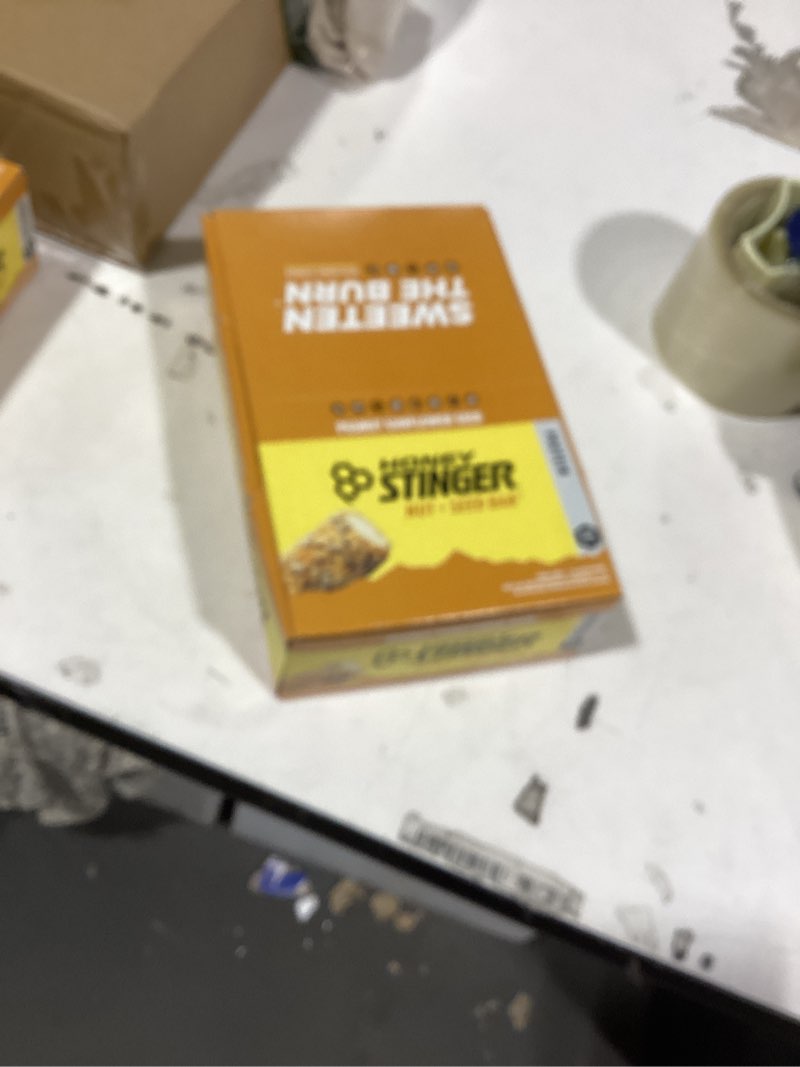 Condition photo showing New/Like New for Honey Stinger Nut + Seed Bar, Peanut Sunflower Seed, Protein Packed Food for Exercise, Endurance, Performance and Recovery, Sports Nutrition Snack Bar for Home & Gym, Post Workout, Box of 12