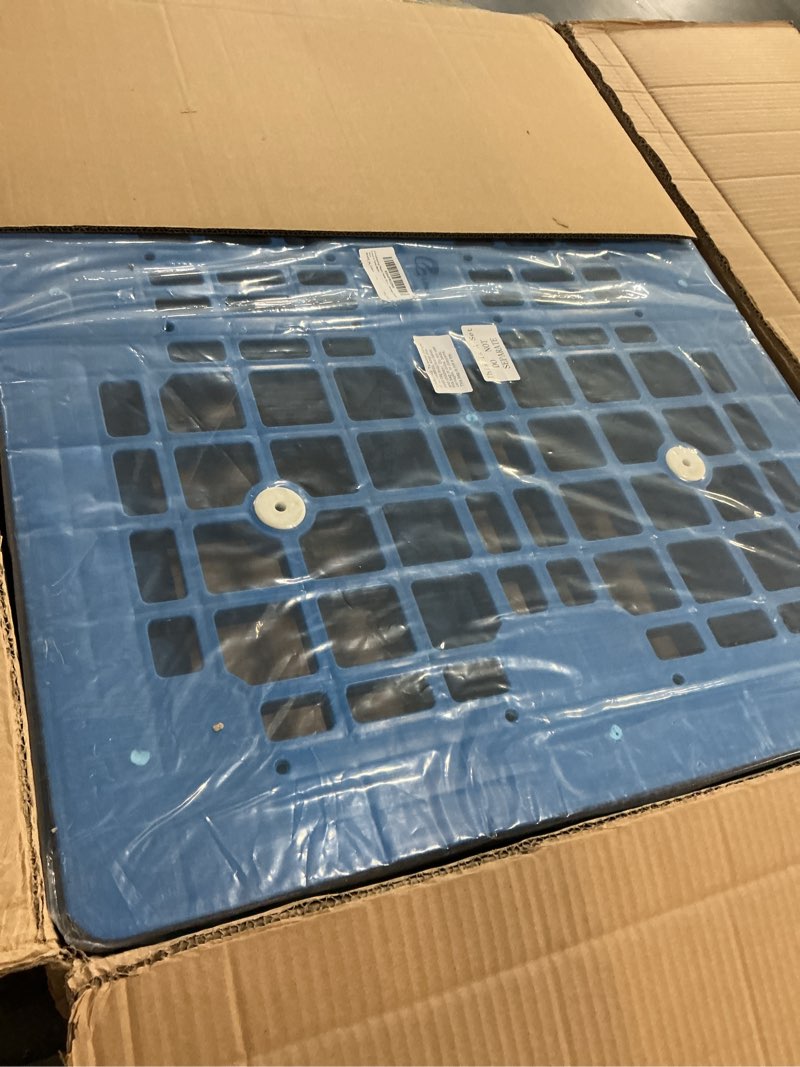 Condition photo showing New/Like New for plastic pallet 32 x 24 x 6 inch blue polyethylene pallet breathable grid lightweight storage pad for wet basement floor storage outside supermarket garage (static load 4 tons style)