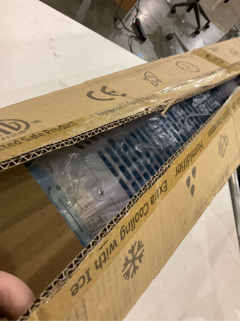 Condition photo showing New/Like New for Evaporative Air Cooler, 35" Windowless Air Conditioner Portable w/3 Speeds, 25ft Remote, Smart Timer & Water Tank, Portable Air Conditioners No Windows Needed, 90°Oscillating AC Unit for Room