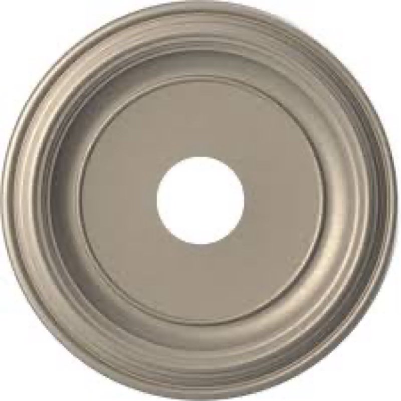 Ekena Millwork 16"OD x 3 1/2"ID x 1 3/8"P Traditional Thermoformed PVC Ceiling Medallion (Fits Canop