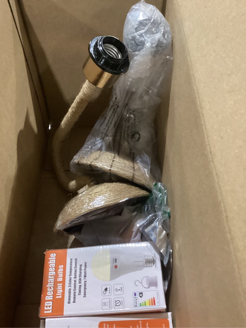 Set of 2 Boho Wall Sconce Lamps – Wireless Cordless LED Wall Lights with Remote, Rechargeable 5000mA