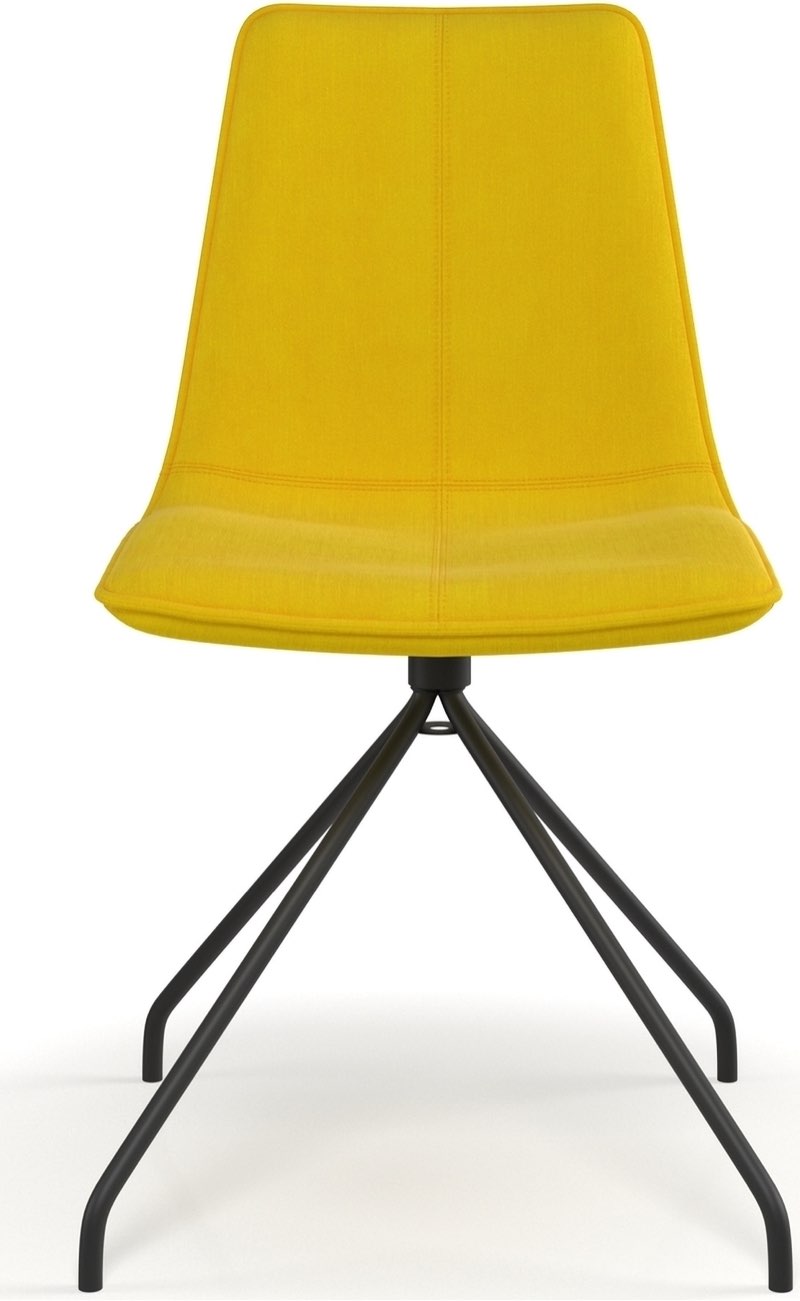 Arco Velvet Swivel Side Chair In Gold