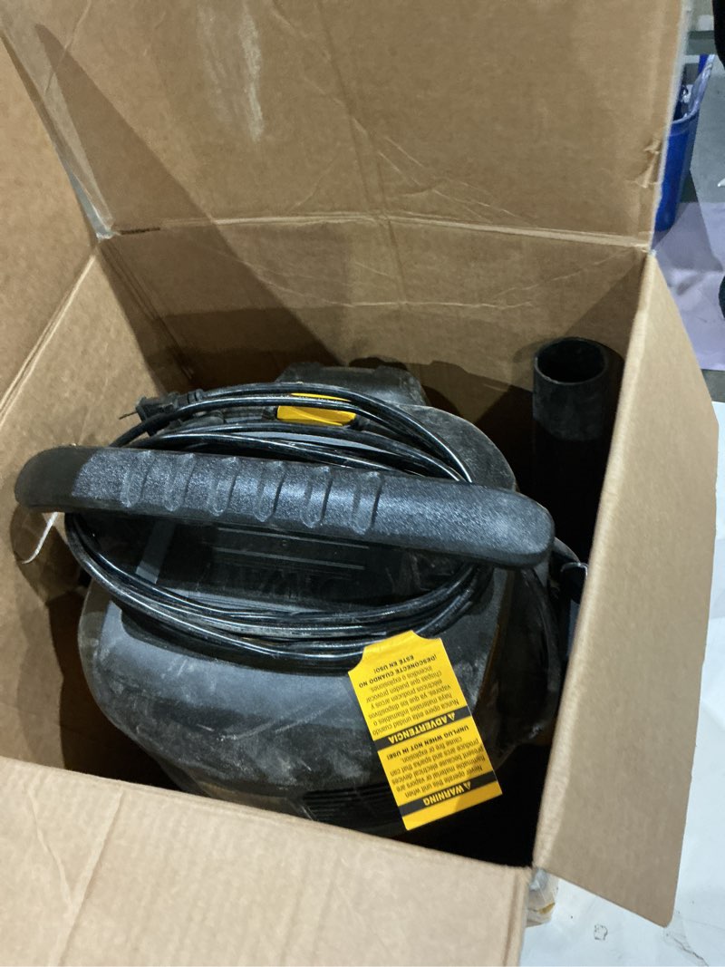 Condition photo showing As Is for dewalt stealthsonic quiet 6-gallon 4 hp corded wet/dry shop vacuum with accessories included