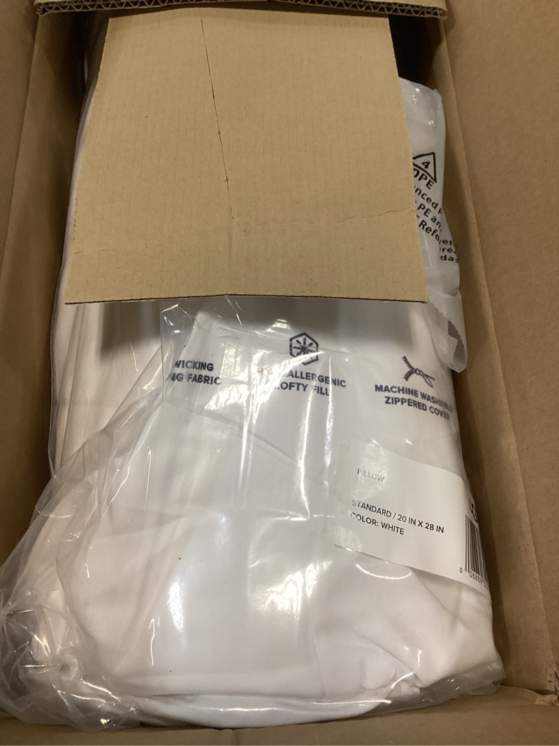 Condition photo showing Good Condition for ugg danielle cooling pillow standard size hypoallergenic down alternative luxury hotel bed pillow for stomach back or side sleeper with washable cover for queen full or twin, 20-inch x 28-inch, white