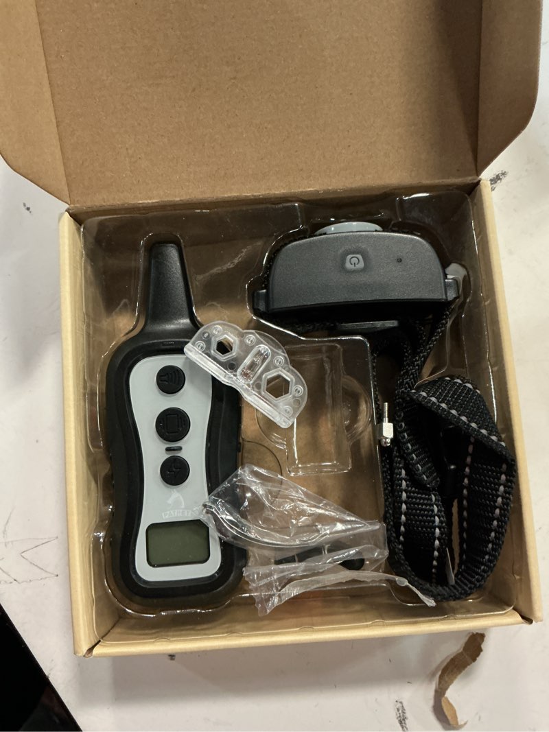 Condition photo showing Good Condition for patpet dog training collar shock collar with remote - 3 training modes, beep, vibration and shock, up to 1000 ft remote range, rainproof for small medium large dogs light grey