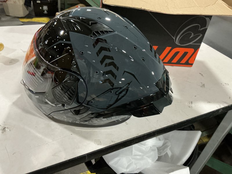 Condition photo showing Good Condition for Modular Motorcycle Helmets Full Face Flip up Street Bike Motorcycle Helmet for Unisex Adult Model-167 Future Gray Large