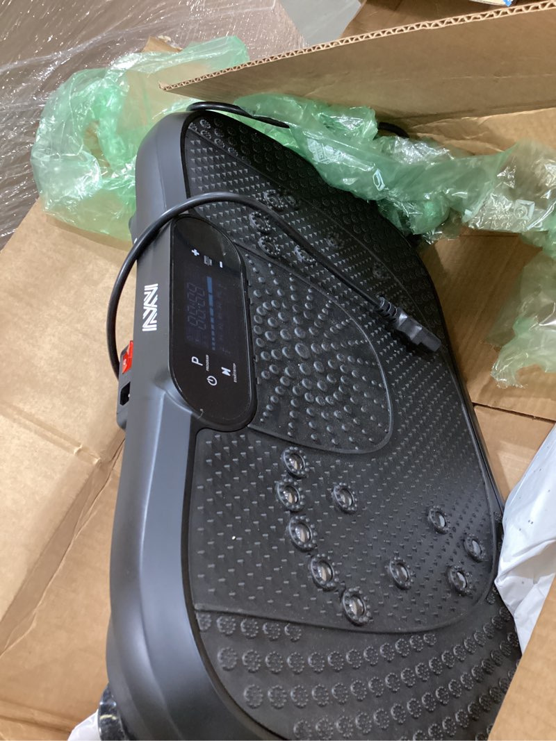 Condition photo showing As Is for axv vibration plate fitness platform exercise machine vibrating shaking full body shaker workout vibrate stand shake board sport for weight loss fat burner for gym home office basic.black