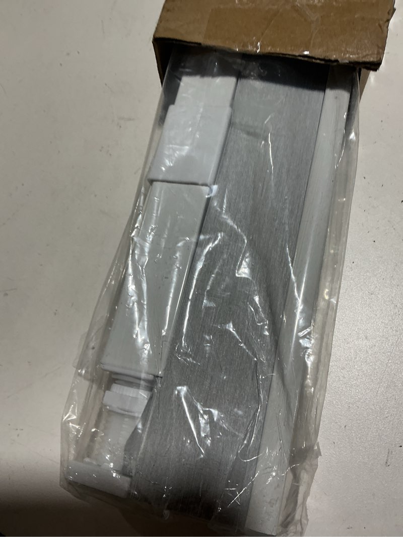 Condition photo showing Good Condition for lazblinds cordless cellular shades, no tools no drill blackout honeycomb shades pleated blinds for windows, 28" w x 64" h, silver white blackout-silver white 28'' w x 64'' h