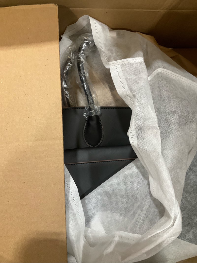 Condition photo showing Good Condition for vegan leather tote bags for women large tote retro top-handle bag trendy work bag pu leather purses 15.3" x 8.6" x 10.2" black