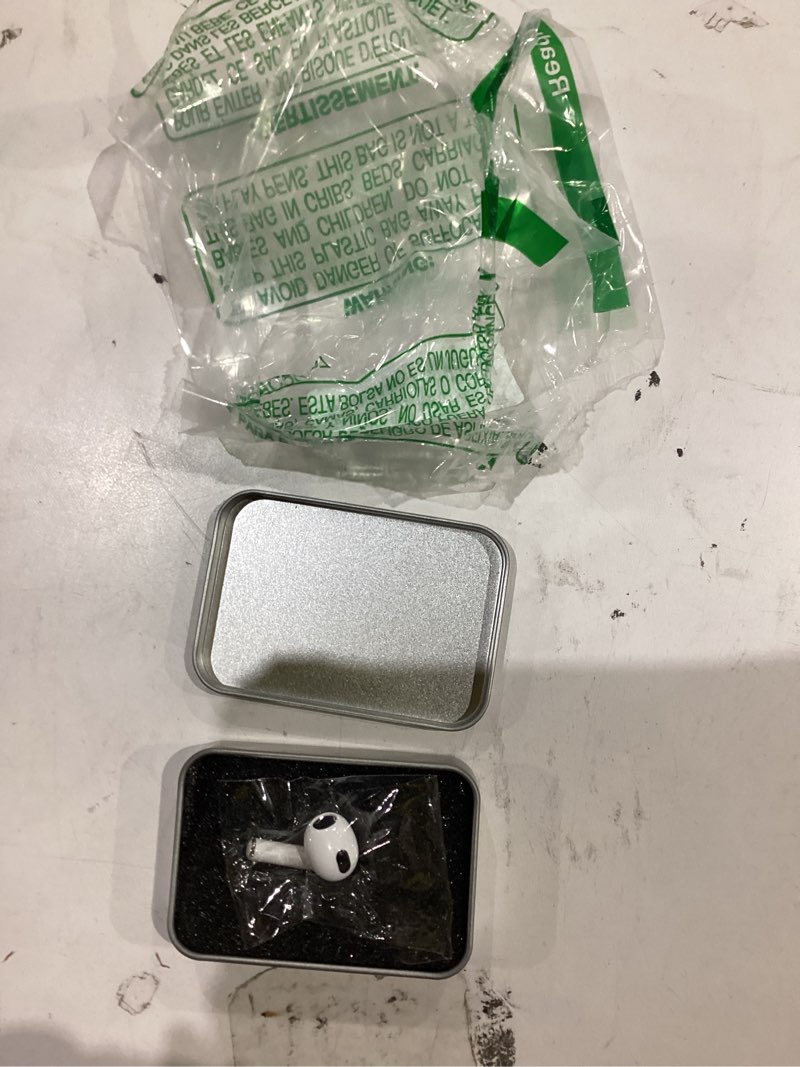 Condition photo showing Good Condition for suitable for air pods 3rd generation oem right earbud replacement parts, compatible for air pods 3rd generation a2897 a2566 charging case ear pads (right side a2565)
