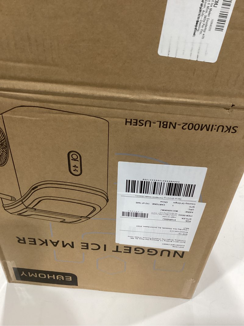 Condition photo showing Good Condition for EUHOMY Nugget Ice Maker Countertop with Handle, Ready in 6 Mins, 34lbs Per Day, Removable Top Cover, Auto-Cleaning, Portable Sonic Ice Maker with Basket and Scoop, for Home/Party/RV/Camping (Black)