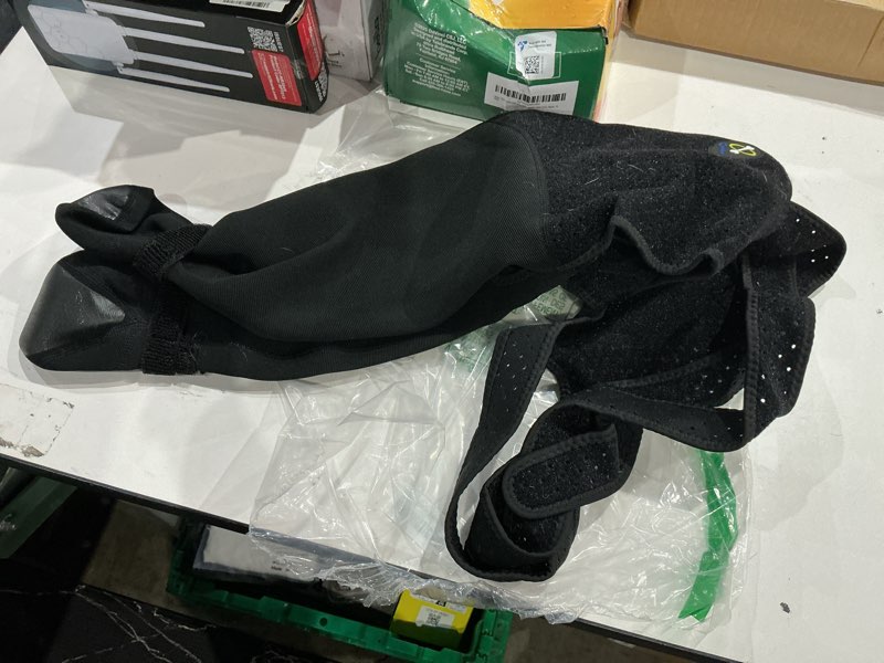 Condition photo showing As Is for coodeo dog paw protector with hind leg sleeve, waterproof anti-licking dog sock with non-slip bottom, rear leg recovery cover for wounds, hot spots, skin irritation & outdoor use (black, xl) black xl