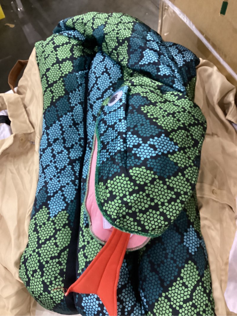 Condition photo showing New/Like New for Tipsy Elves Funny Zoo Keeper Halloween Costume Shirt with Green Boa Constrictor Stuffed Animal Style