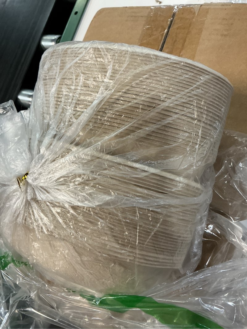 Condition photo showing Good Condition for 100pcs 18 oz oval paper bowls disposable bowls heavy duty compostable bowls for meal prep, milk cereals, salads