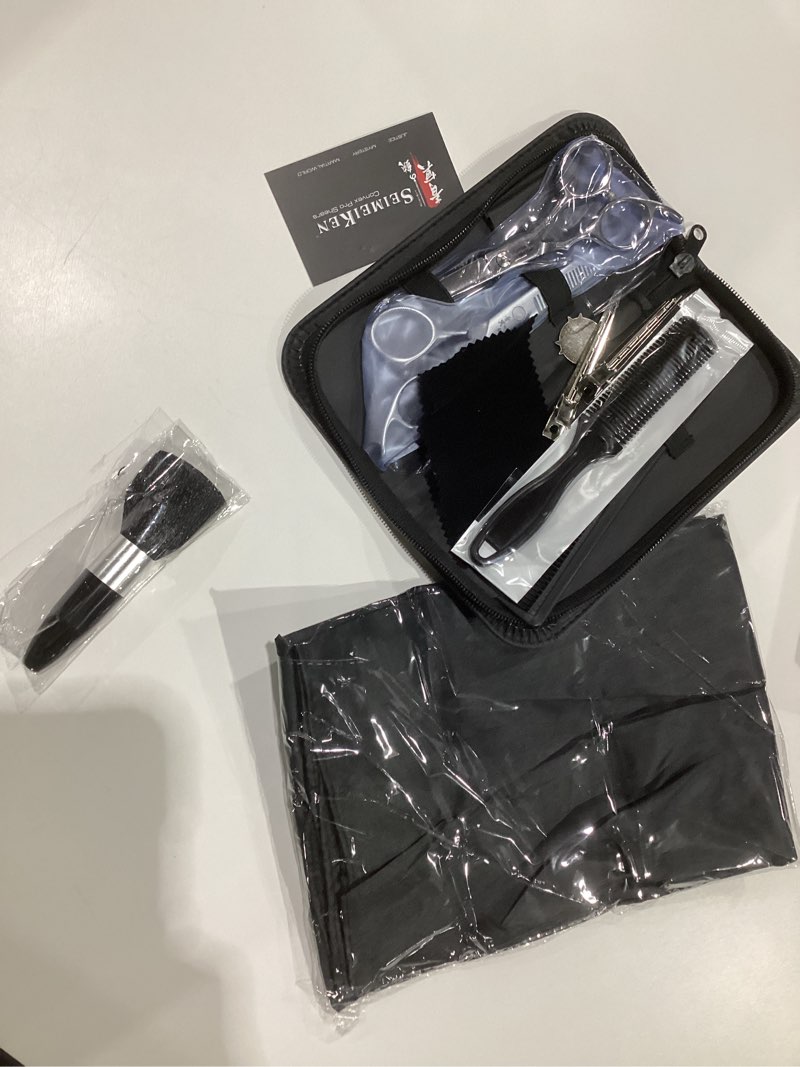 Condition photo showing As Is for Hair Cutting Scissors Kit – 10PCS Professional Hair Shears Set - 6.0 Inch Haircut Scissors - Hairdressing Shears Thinning Scissors for Salon & Home Use Silver-6.0 Inch