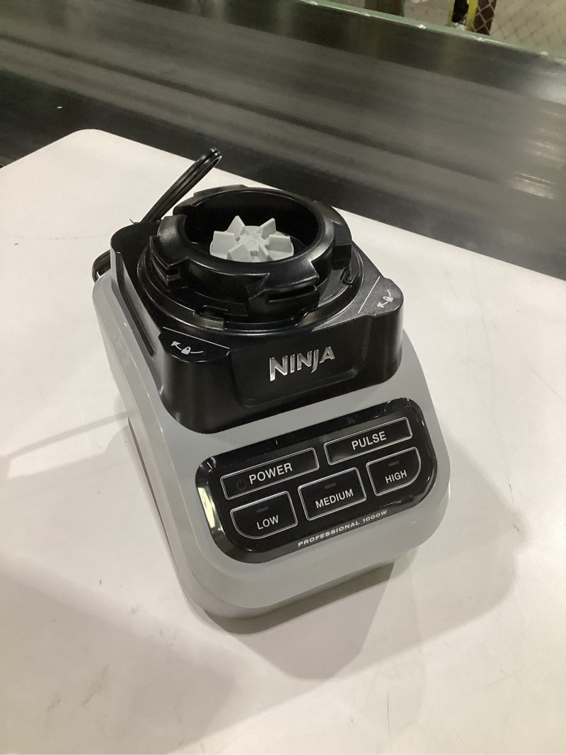 Condition photo showing As Is for (parts, just the base)ninja bl610 professional 72 oz countertop 1000-watt base and total crushing technology for-smoothies, ice and frozen fruit, black, blender + pitcher