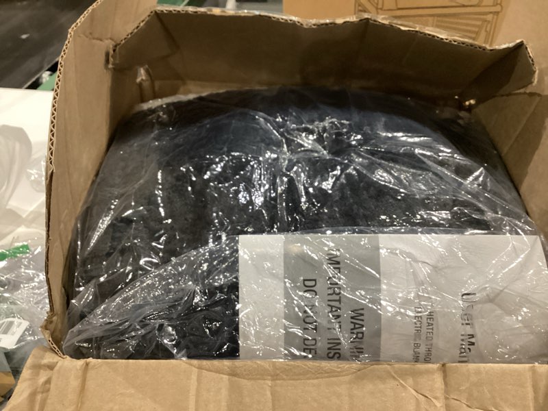 BLACK+DECKER Heated Blanket Electric Throw, Faux Shearling Electric Blanket, Heating Blanket with 4 Heating Levels, 3H Timer, Auto Shutoff, Fast Heating (50x60 inches, Black) Throw Black