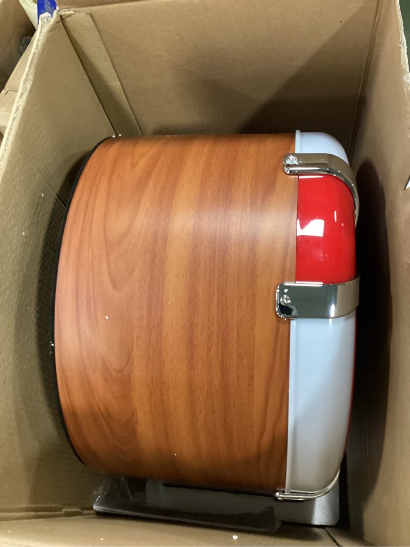 Condition photo showing Good Condition for VICTOR Wilshire Desktop Bluetooth Jukebox with FM Radio, Built-in Stereo Speaker and Multicolor LED Lighting, Mahogany (VDTJ-1450-MH) No CD Player Mahogany