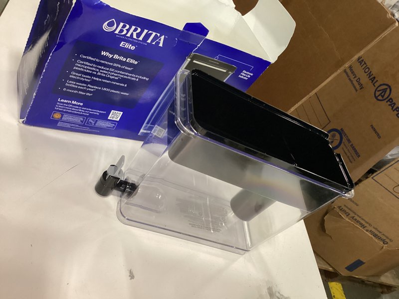 Condition photo showing As Is for brita ultramax 18-cup black plastic water filter pitcher