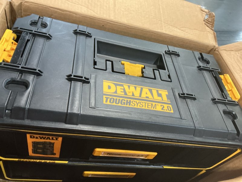 Condition photo showing Good Condition for DEWALT ToughSystem Tool Box, 2.0 Two-Drawer, 21.8in. (DWST08320), One Size, Multi