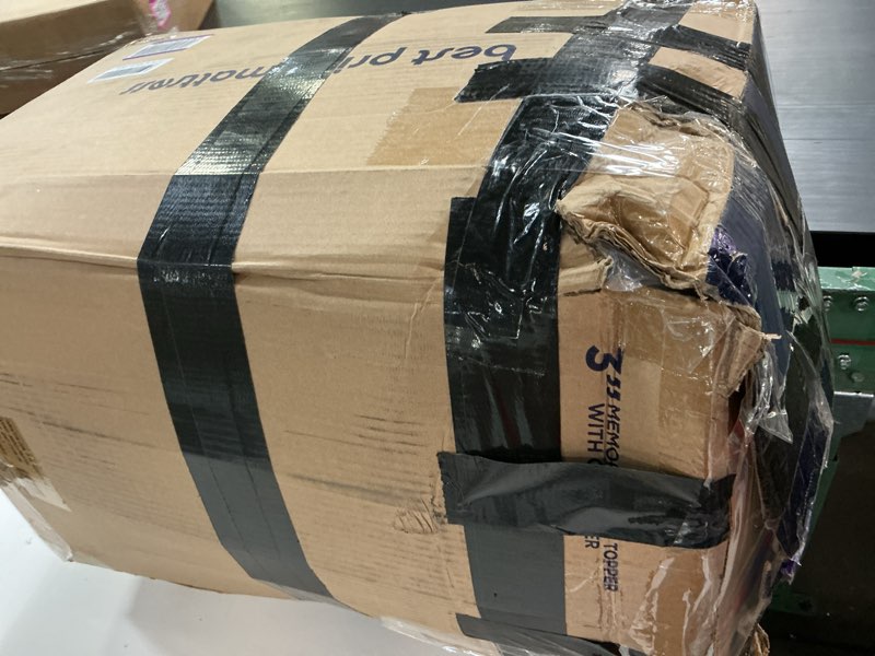 Condition photo showing Good Condition for best price mattress 3 inch gel memory foam mattress topper with cover, certipur-us certified, dorm essentials, king king 3 inch (with cover)