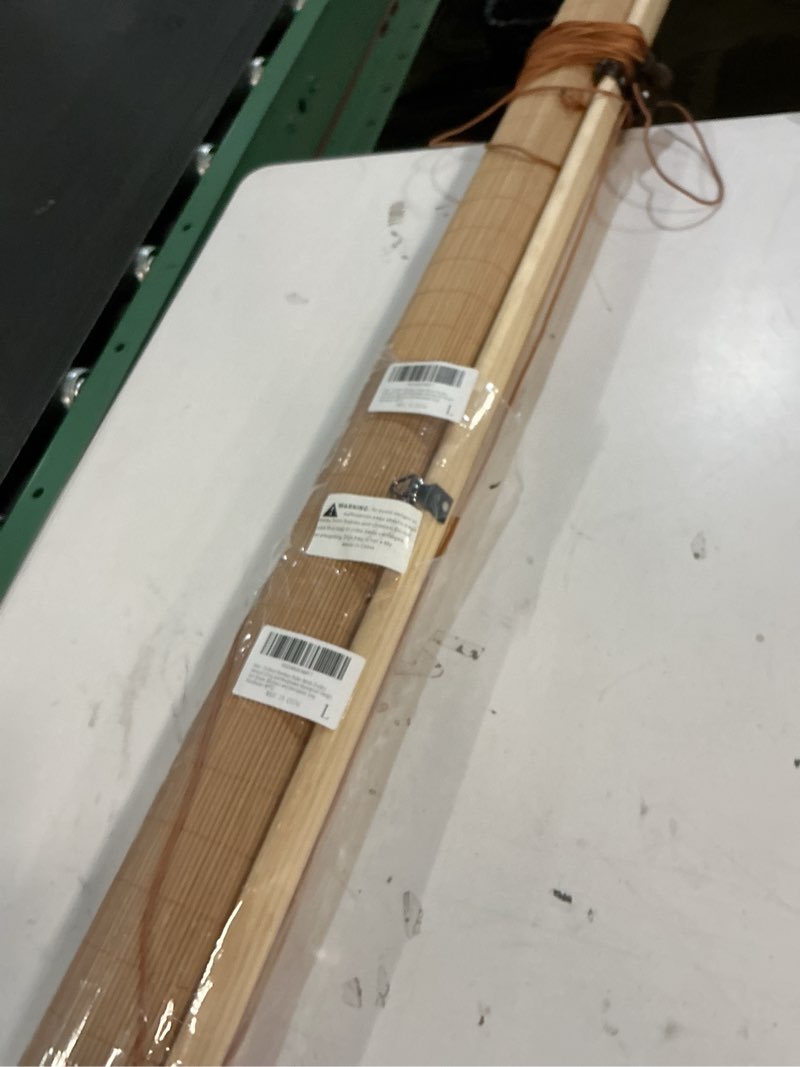 Condition photo showing Good Condition for Bamboo Blinds for Interior Windows, Easy to Install Bamboo Shades for Indoor Windows, Custom Roller Shades for Indoor Window and Outdoor Patio, 48" W x 72" H Bamboo Carbonized Broad 48"W x 72"H