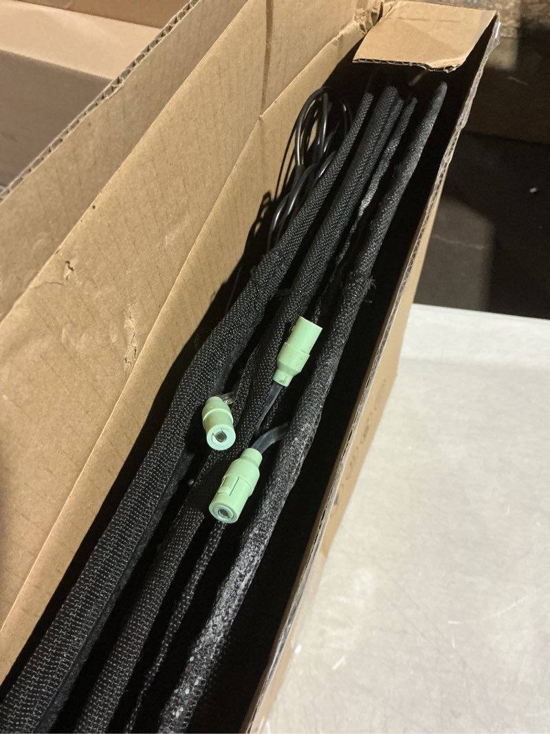 Condition photo showing As Is for Soft Car Floor Mats With Led Strip Light, Universal Fit Black Automotive Carpet, App Control Interior Car Lights Floor Mats, Anti-Slip Waterproof RGB Car Decor Accessories For SUV, Trucks, Sedan,Jeeps Soft Carpeting Black-app