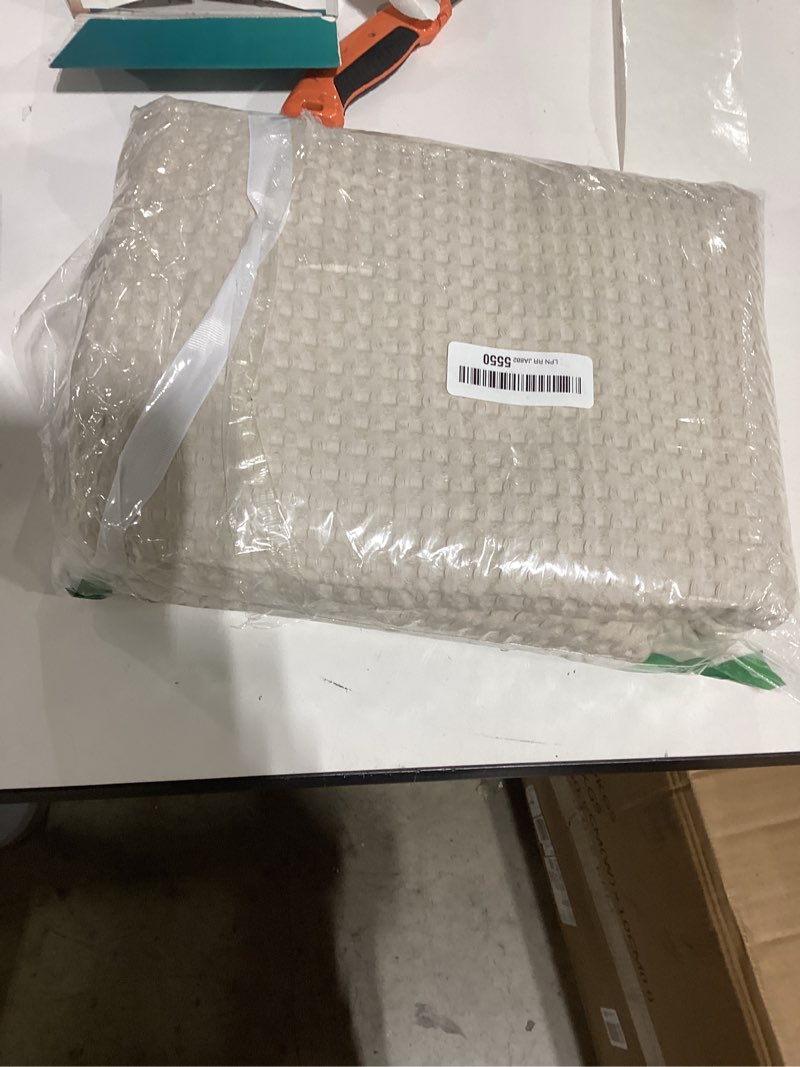 100% egyptian cotton waffle weave throw blanket for bed couch sofa home decor, soft lightweight bed 