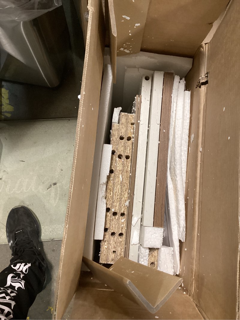 Condition photo showing New/Like New for FiveWillowise Fluted Bathroom Wall Cabinet, Small Medicine Wall Cabinet with Doors and Adjustable Shelves, Kitchen Wall Mounted Storage Cabinet, Floating Space Saver Over Toilet, Natural Fluted Oak 10"D × 23.62"W × 23.62"H