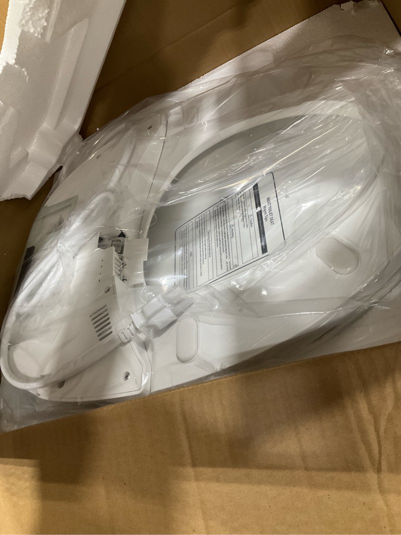 Condition photo showing Good Condition for electric bidet toilet seat with remote control, heated bidet seat, warm water wash, warm air drying, rear & front wash, self-cleaning nozzle, night light, led display requires outlet - elongated