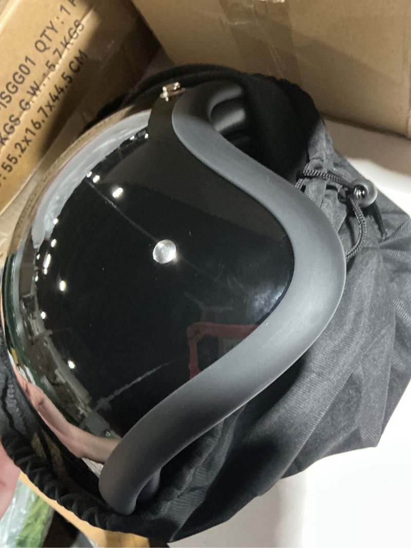 Condition photo showing Good Condition for gjh open face motorcycle helmet jet cafe recer 500tx style unisex helmet 3/4 chopper bobber helmet japan technology handmade 3 quarter motorcycle helmet dot approved(black/white-m l xl xxl) black-m