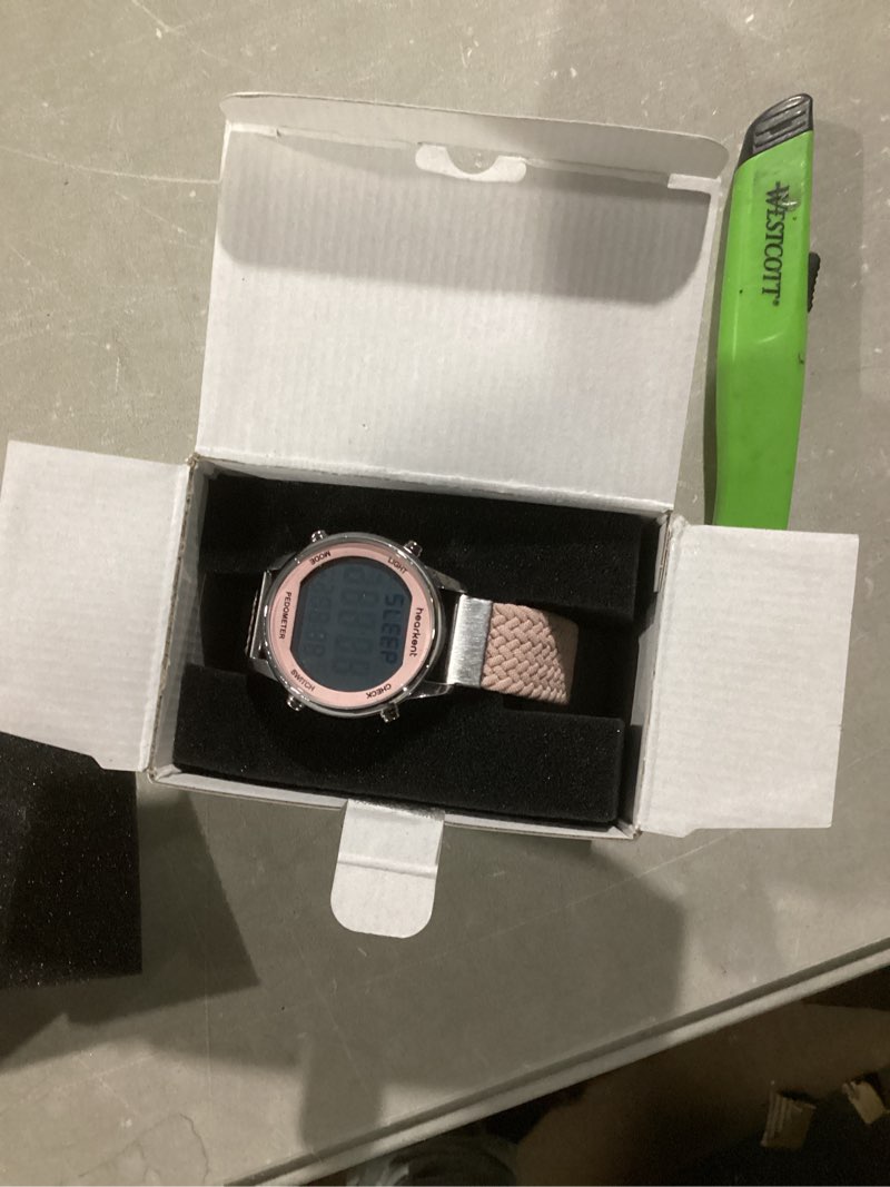Condition photo showing item condition for Women Pedometer Watch for Walking Steps and Miles-Step Counter for Calories,30M Waterproof-EL Backlight-Countdown-Stopwatch-No App Step Tracker for Adults Seniors Pink
