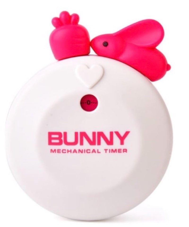Cute Cartoon Bunny Timers 60 Minutes Mechanical Kitchen Cooking Timer Clock Loud Alarm Counters Mini Size Manual Timer (White)