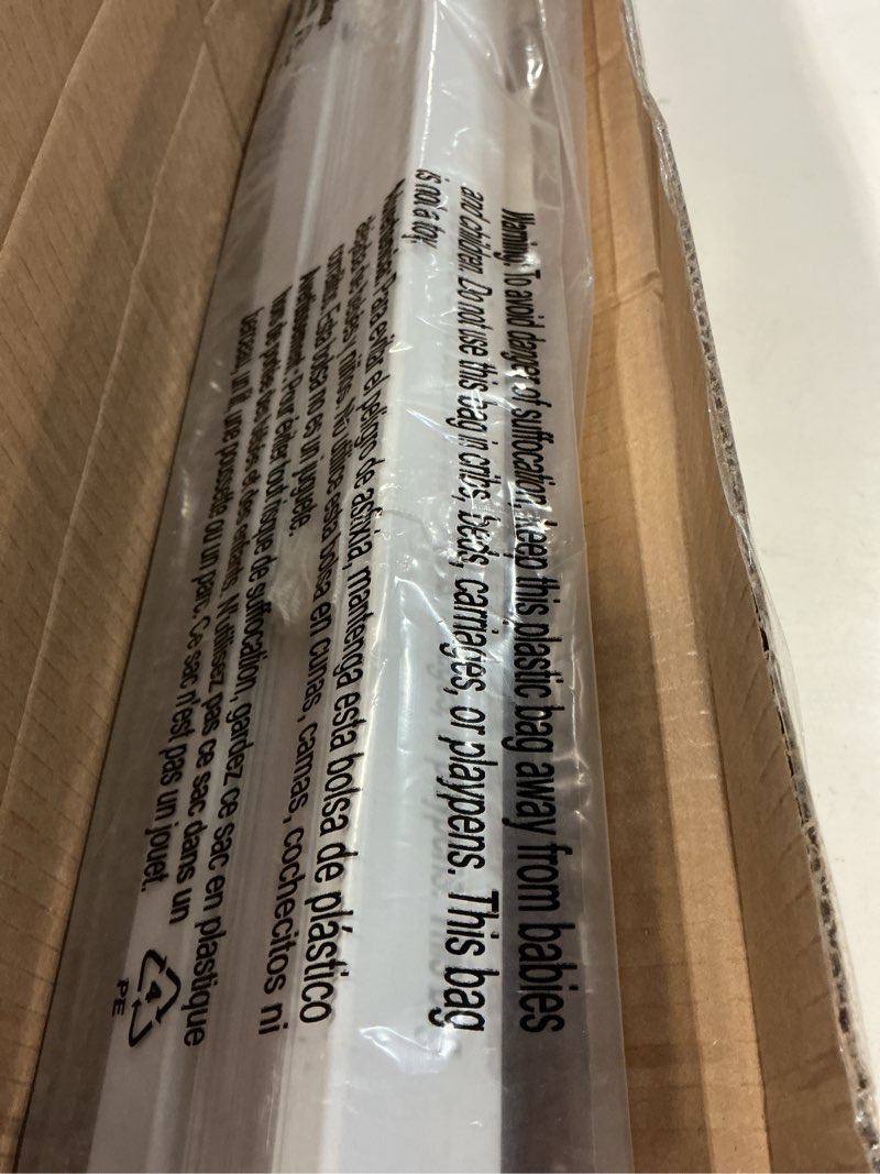 Condition photo showing New/Like New for lazblinds no tools no drill 1" vinyl mini blinds, cordless blinds for windows, light filtering horizontal window blinds & shades, 46" w x 48" h, white cordless-white 46" w × 48" h
