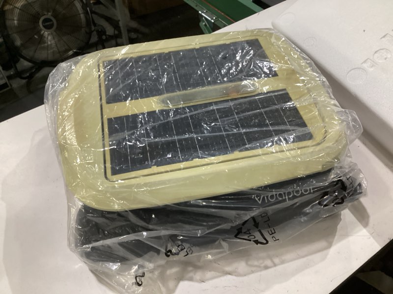 Condition photo showing Good Condition for solar pool skimmer robot, automatic pool surface cleaner, dual mode solar powered skimmer with obstacle avoidance, day & night cleaning for all swimming pools-white