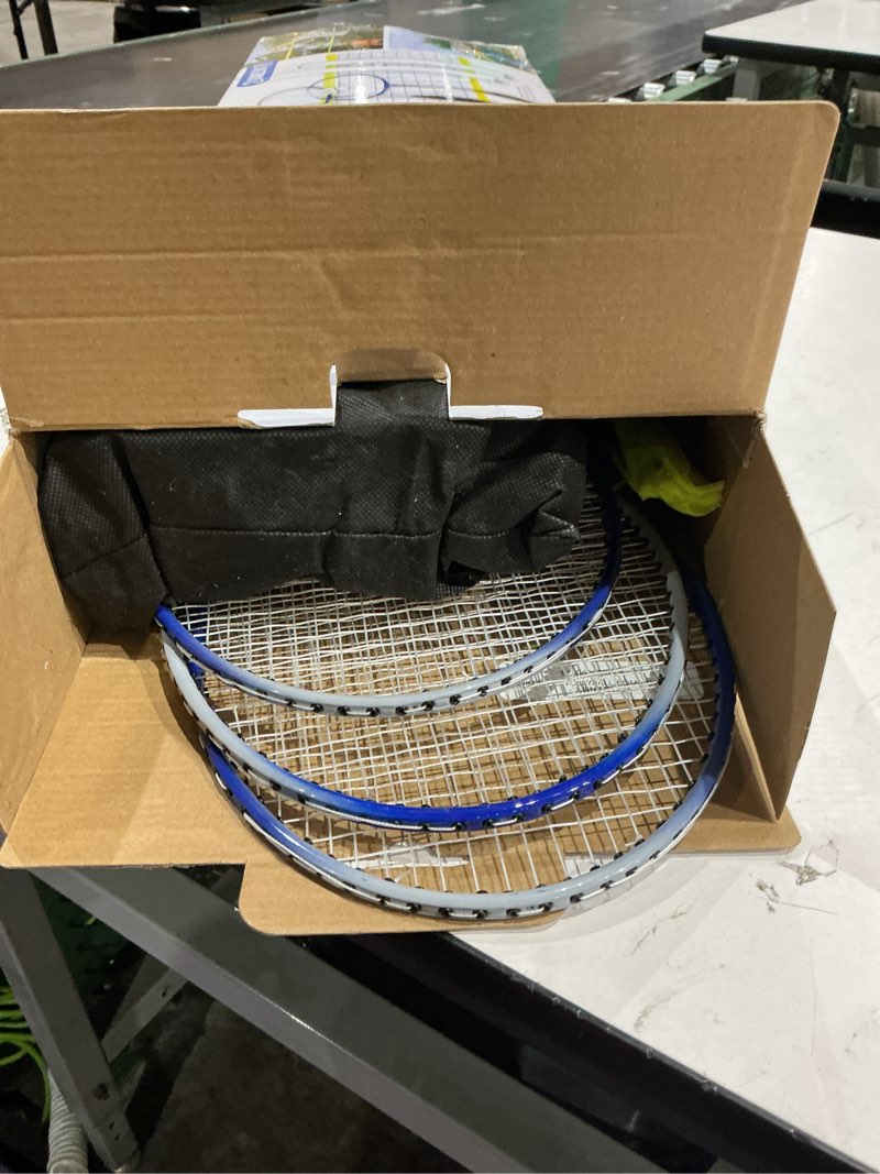 Condition photo showing New/Like New for eastpoint sports 2-in-1 volleyball and badminton set, adjustable height net set with all accessories