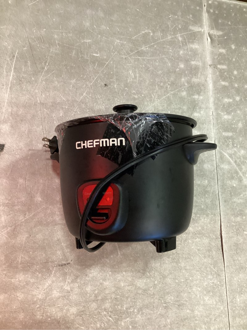 Condition photo showing As Is for chefman 2 cup rice cooker