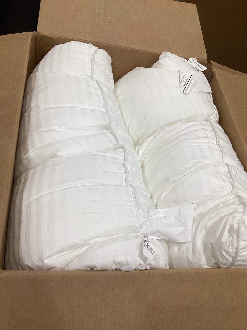 Condition photo showing Good Condition for beckham hotel collection bed pillows king size set of 2 - down alternative pillow for back, stomach or side sleepers