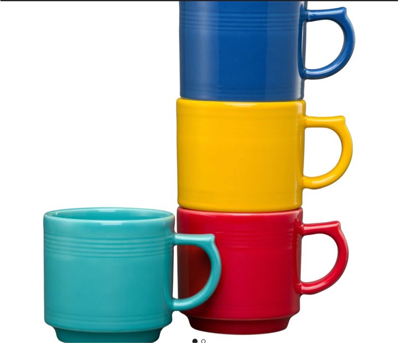 Fiesta 16 OZ Set of 4 Sunset Horizon Mixed Stackable Mug Set
