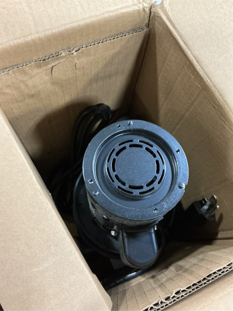 Condition photo showing As Is for Automatic Utility Sink Pump Installed Directly Under Sink Gravity-free Drainage Heavy-Duty Thermoplastic 115V Includes Drain Screen Check Valve & Ball Valve